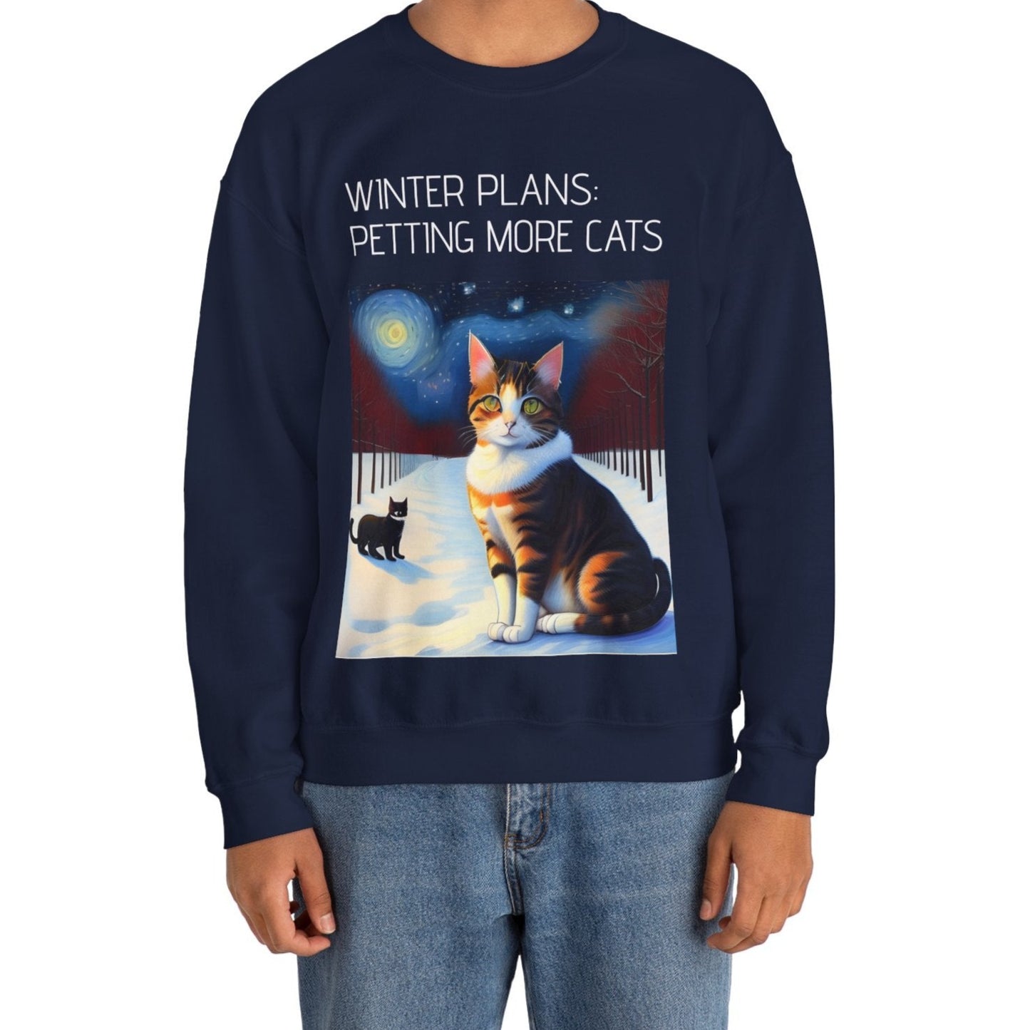 Cat Winter Plans Sweatshirt