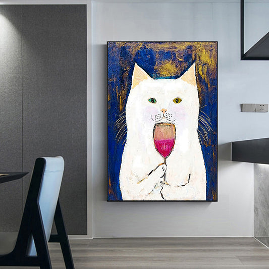 Abstract Cat Artwork