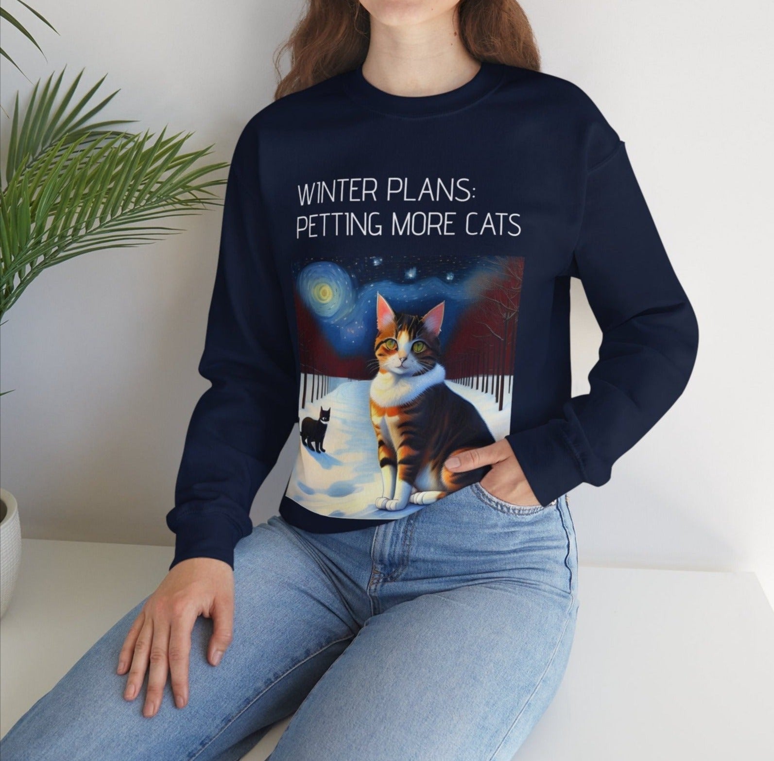 Cat Winter Plans Sweatshirt