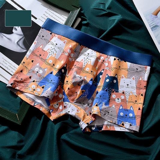 Cat-Pattern Boxer Shorts
