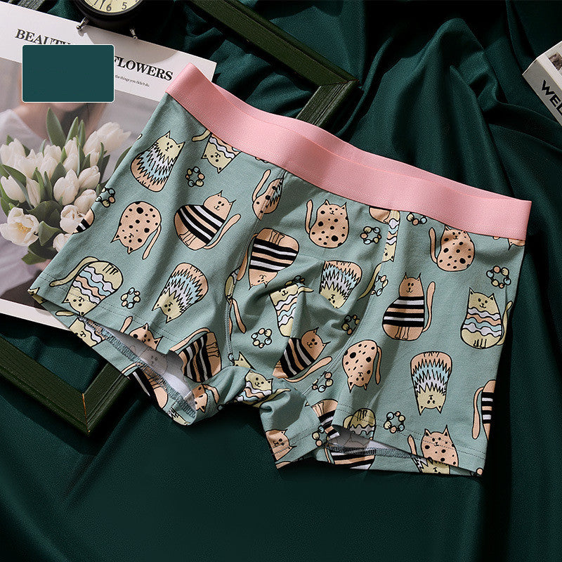 Cat-Pattern Boxer Shorts