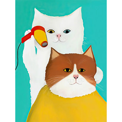 Abstract Cat Artwork