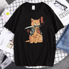 Samurai Orange Cat T-Shirt